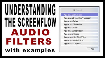 How To Use ScreenFlow Audio Filters
