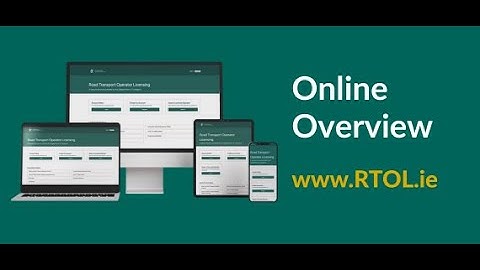 Overview: Road Transport Operator Licensing System - RTOL (Subtitles in English & Gaeilge)