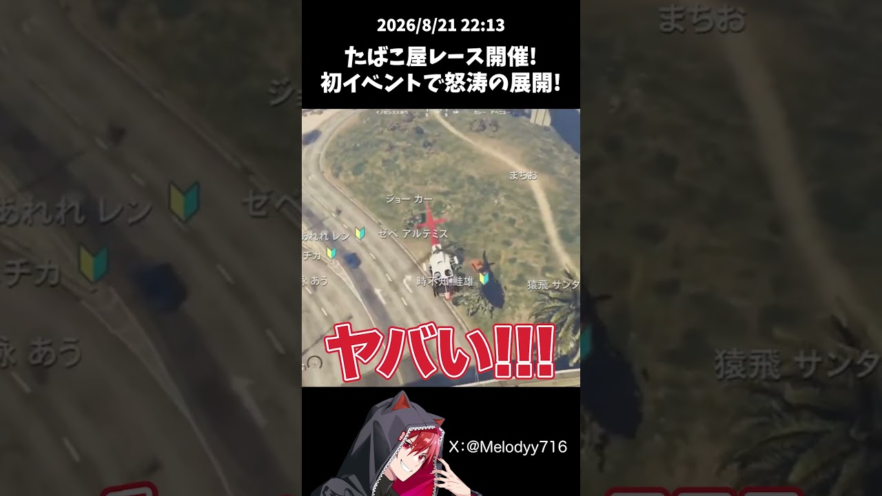 たばこ屋レース初イベントで最後のゴール前に衝撃的な事故で大惨事に【ストグラ/ストグラSeason2/GTA5/ジョーカー/伊勢えびす/ももみ/元難波芽久未/柚麦とと/救急隊】