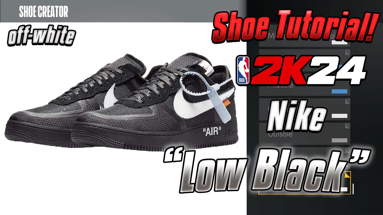 How To MAKE Nike Air Force 1 Low Black In NBA 2K24 - Shoe