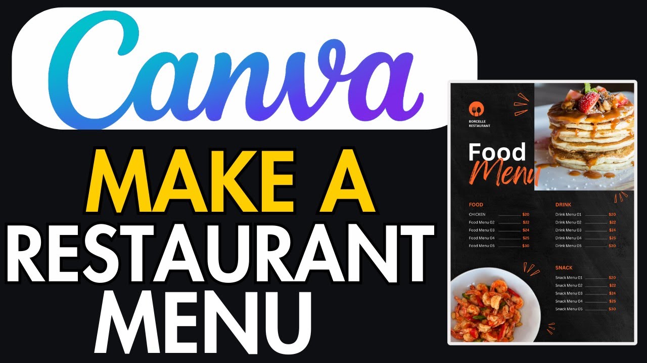 How To Make A Restaurant Menu On Canva - YouTube