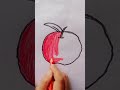 #how to draw a apple @mahak.1212#funartdrawing #art #funnydrawing #sabe#drawing#funnyshorts #artist