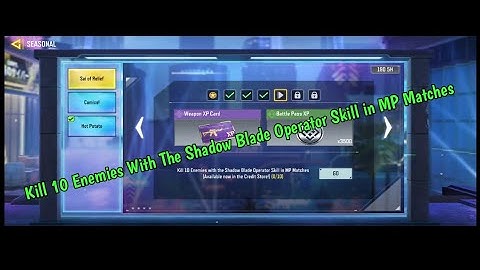 Call of Duty Mobile Kill 10 Enemies with the Shadow Blade Operator Skill in MP Matches