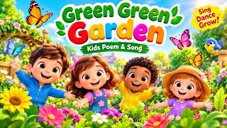 🌿 Green Green Garden | Fun Kids Nursery Rhyme 🌸🦋 | 3D Baby Song