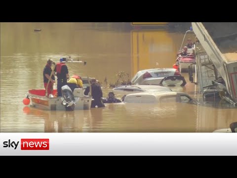 Europe Floods:  Search and rescue operations under ways as water recedes.