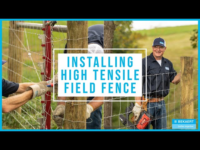 HOW TO PULL FENCE WIRE TIGHT - Woven wire field fence install