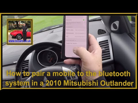 How to pair a mobile to the bluetooth system in a 2010 Mitsubishi Outlander