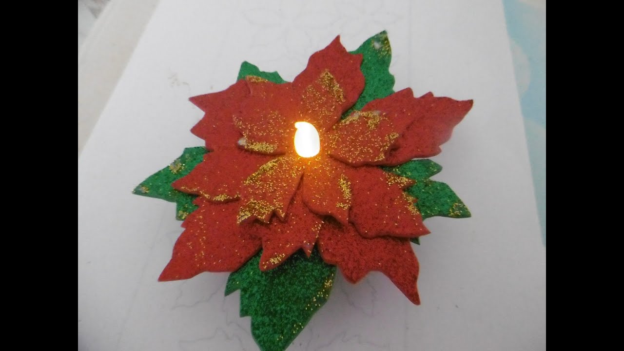 TUTO une deco de table POINSETTIA - YouTube