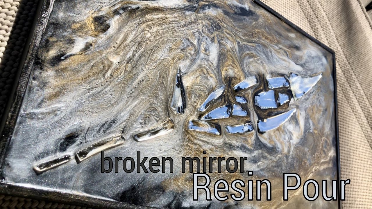 Fix A Broken Mirror With Resin! - On A Budget 