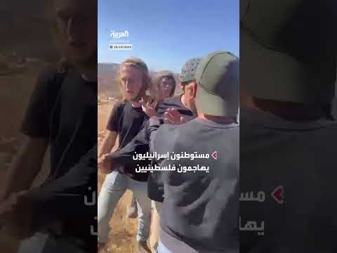 مستوطنون إسرائيليون يهاجمون فلسطينيين أثناء قطف الزيتون برام الله