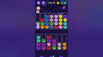 Ball Sort Master Game Level - 128 Without Boosters | Puzzle Games #entertainment #puzzle #games