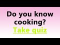 Quiz for home cooks