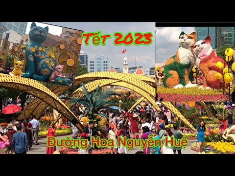 GT #177 | Đường Hoa Hoa Nguyễn Huệ | Mùng 2 Tết Du Khách chật kín | Xuân Quý Mão 2023