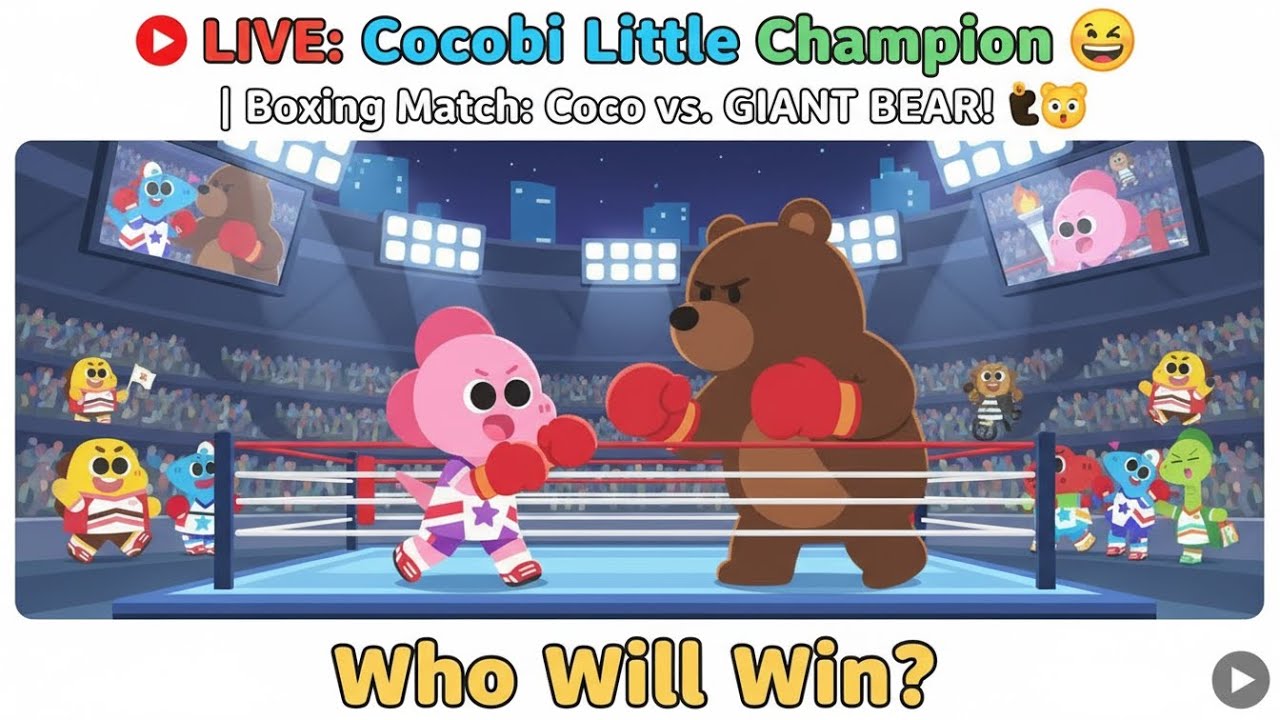 🔴 LIVE: Cocobi Little Champion 😎 | Boxing Match: Coco vs. GIANT BEAR! 🥊🐻 Who Will Win?