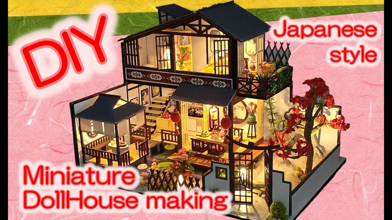 DIY Miniature Dollhouse Kit making | 林栖谷居 Japanese-style house