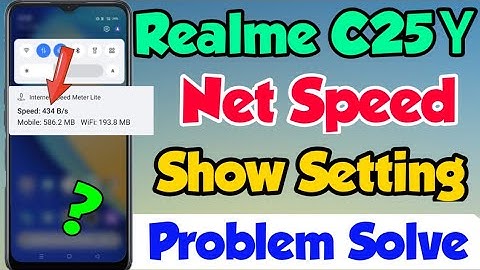 Realme C25Y me Net Speed Show Setting Problem Kaise Solve kare | Realme C25Y Net Speed Setting