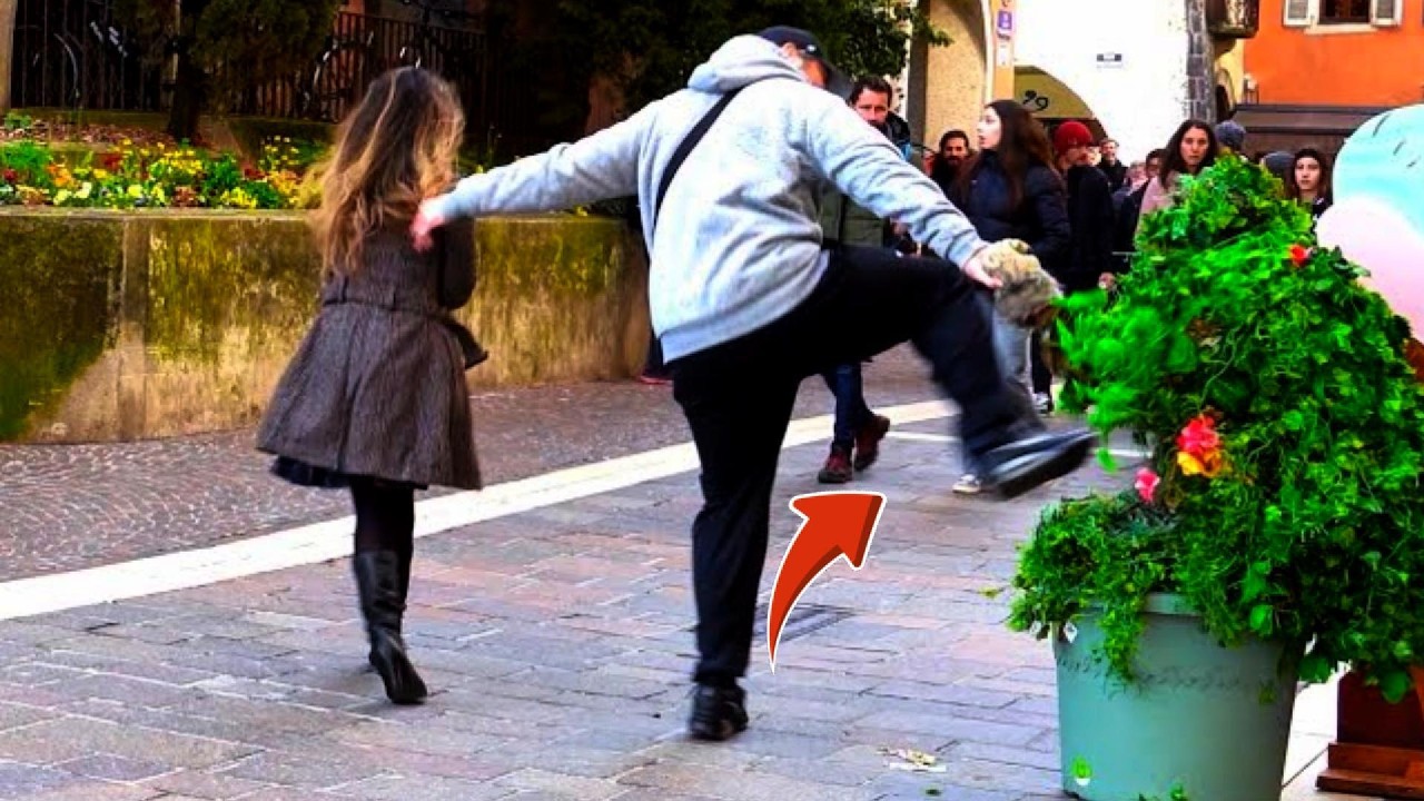 Girl Down! 😂 Crowd Lost It | #1 Bushman Prank Reaction