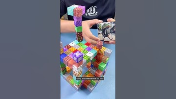 Thích Khối Từ Tính Xây Nhà Hay Biến Hình Vậy? #funny #shortvideo #funnny