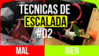 TÉCNICAS de ESCALADA intermedios #02 /CENTRO de GRAVEDAD/Técnica bicicleta /bandera Búlder-Deportiva
