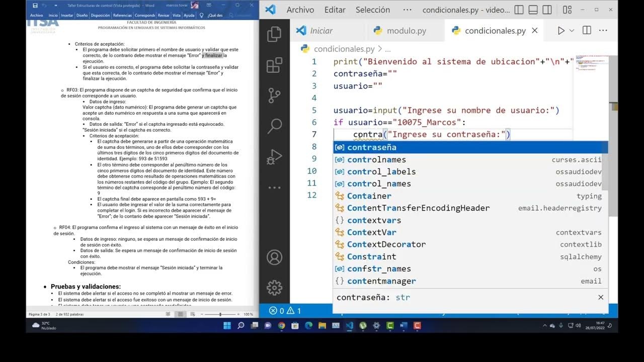 Estructuras de control Python - YouTube