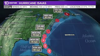 Tracking the Tropics: Hurricane Isaias strengthens slightly overnight