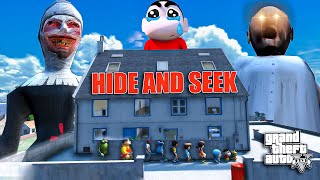 Granny's Hide And Seek (kill) 😥 With Shinchan And Doraemon Friends Turns Deadly In Gta5 Telugu