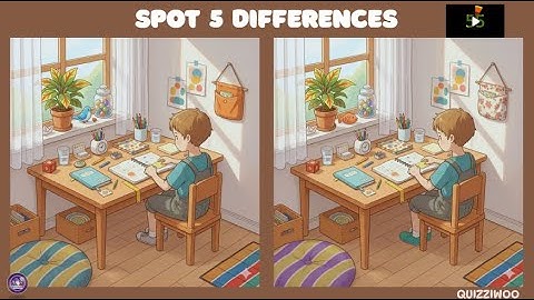 Can You Spot All 5 Differences? | 60-Second Brain Test | QuizziWoo