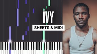 Ivy - Frank Ocean - Piano Tutorial - Sheet Music & MIDI