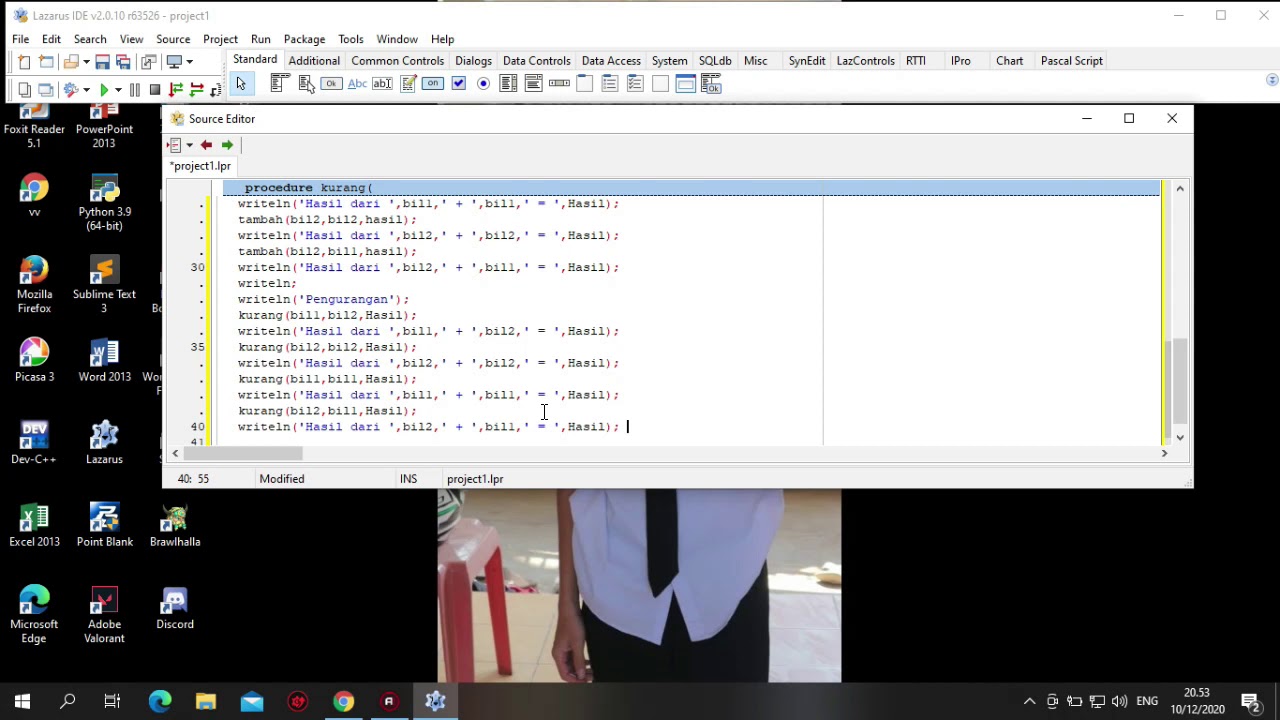 Belajar Membuat Program Procedure Dan Function ( Pascal Learning) - YouTube