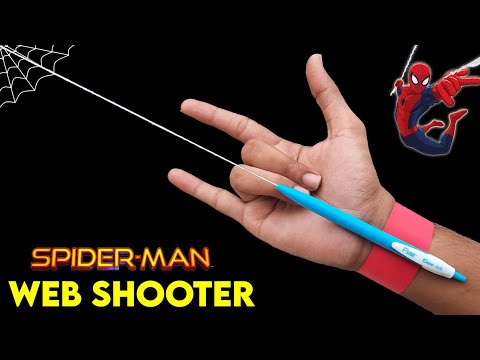 How to make a simplest Spider-Man Web shooter with pen | easy spring web shooter