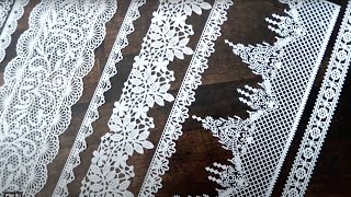 How to make edible lace for cakes and cookies.