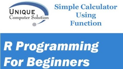R Programming in Hindi - Simple Calculator Using User Defined Function