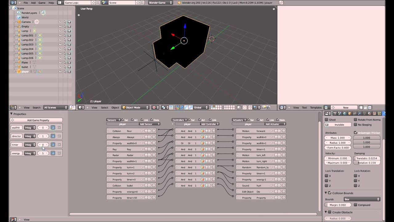 Laufwege per Zufall – Blender 3D Game Engine Tutorial