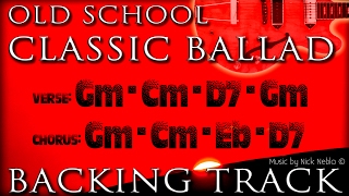 Video thumbnail of "Old School Classic Guitar Ballad Backing Track G minor"