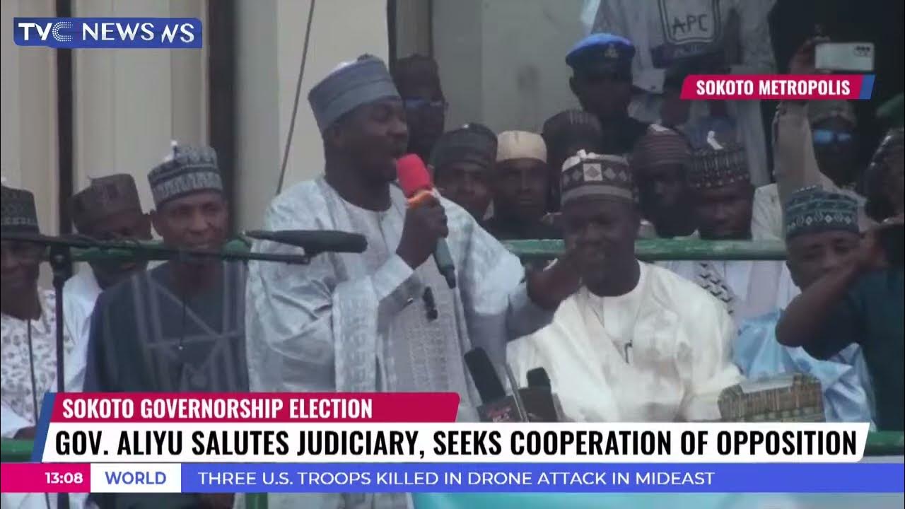 Mammoth Crowd Welcomes Governor Aliyu Back To Sokoto After Supreme Court Victory