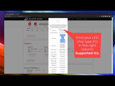 How to set LED chip (IC) type of LEC3 and SPI Matrix