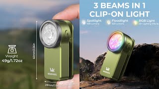 Wurkkos HD03 Clip light 680 lumens /spot/flood/RGB/magnetic/rechargeable Discount code below !