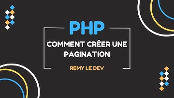 Créer Une Pagination En Php Et Mysql
