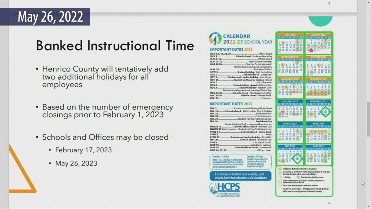 HCPS Presentation Update To The 2022 2023 School Calendar May 26 2022 