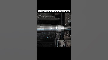 Satisfying Thread on Lathe #shorts