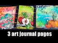 Art journal | fruits and veggies - 3 layouts!