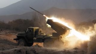 17.07.14. Украина. Луганск, р-он Металистов, работает установка ГРАД