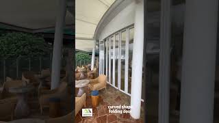 curved shape folding door