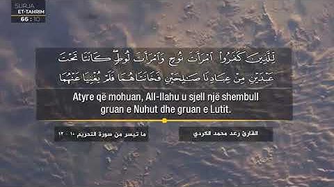 تلاوة من سورة التحريم للقارئ رعد بن محمد الكردي