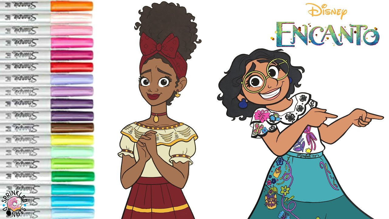 Disney Encanto Coloring Book Pages Mirabel and Dolores - YouTube