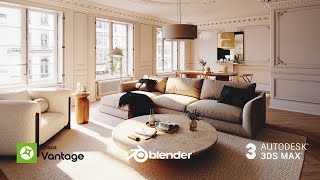 Photorealistic Interior Animation Walkthrough | Blender - 3Ds max - Chaos Vantage
