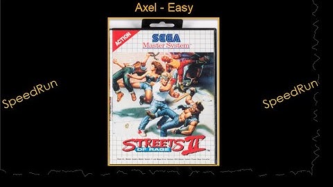 Streets Of Rage 2,  Sega Master System,  Axel,  Easy, Speedrun, WR: 36:13