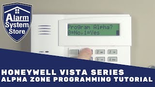 Alarm System Store Tech Video - Honeywell Vista Alpha Zone Programming