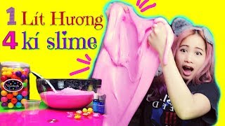 Slime Khổng Lồ Bằng 1 Lít Hương Kẹo Bubble Gum - Slime Quá Lố