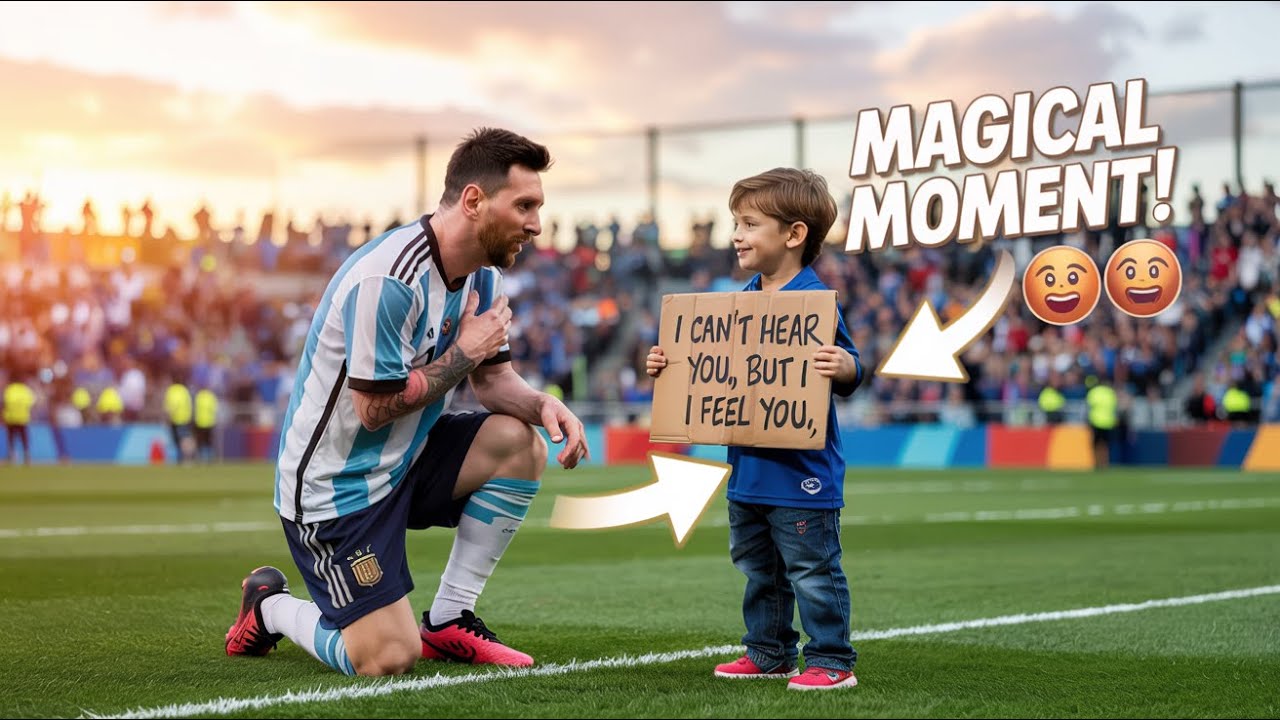 Messi and a Deaf Fan Communicate Without Words – PURE MAGIC 🤟💫 - YouTube